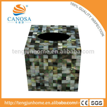 High quality tissue box wholesale with mother of pearl